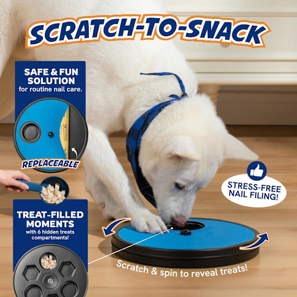 Hundekløsbord - Filtrimmerbræt Trimning Scratcher Box Emery Sandpapir Filing Scratch blue