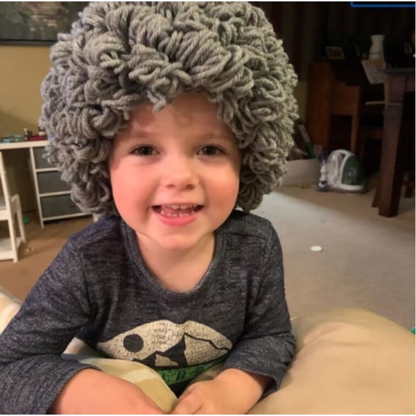 Talvivauvan peruukkilaki pieni mummo kiharat hiukset hattu vastasyntyneen valokuvan rekvisiitta tarvikkeet