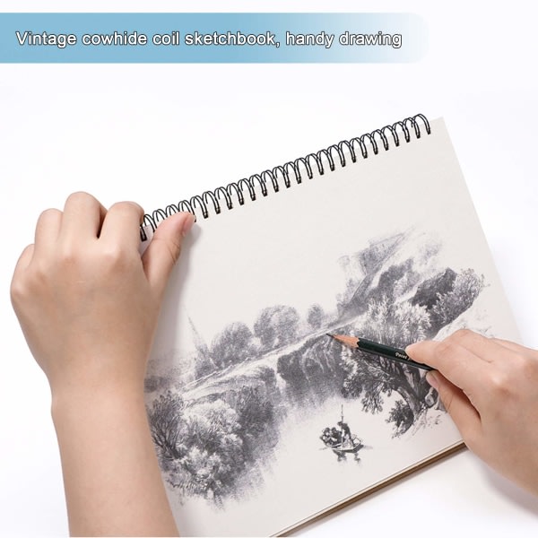 CDQ 3-pack Sketch Notebook, 120 sidor/60 sidor A4 Coil Sketchbook