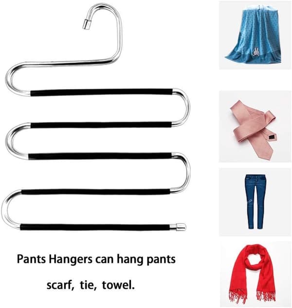 3 - Clothes Hanger - Wardrobe Organizer - Drying Rack - Non-slip - S - shaped - Multifunctional