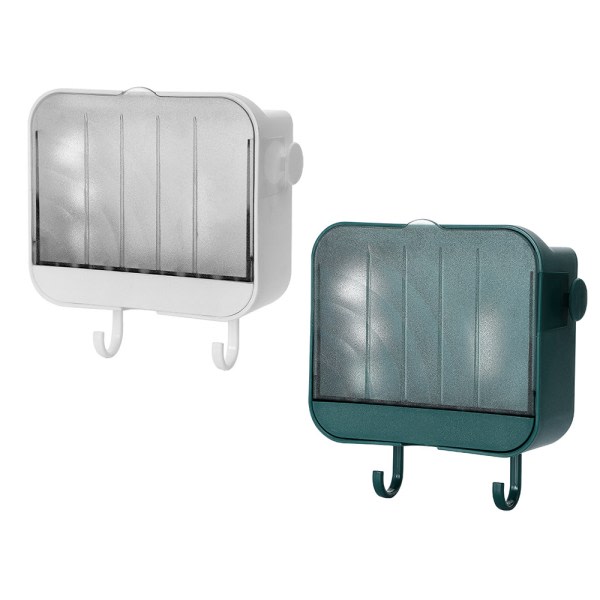 CDQ 2-pack tvålhållare med avlopp Väggmonterad tvållåda för dusch