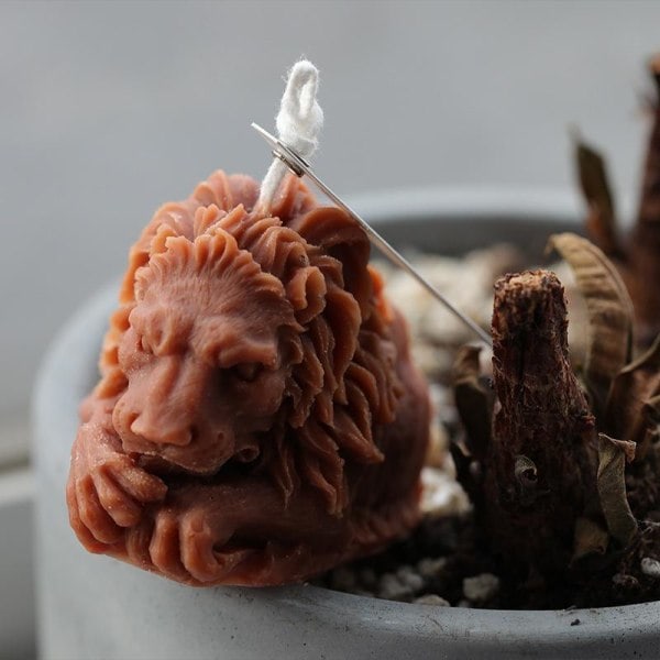 Ljusformar Ljus Stearinljus DIY Gjutformar i Silikonform MJ1293D Lion