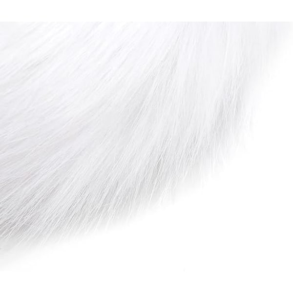 Kettu keinotekoinen turkishäntä kissankorvat panta Halloween-juhlapuku kaulakoru choker cosplay -setti naisille White