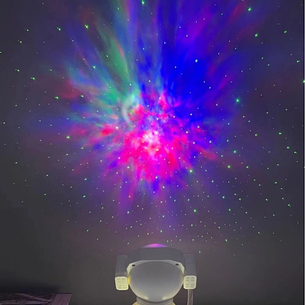 Astronaut Galaxy Projektor, Nattlampe Projektor Stjerneprojektor med Høyttaler/Nebulajustering/Timer/Spille Musikk (med Bluetooth)