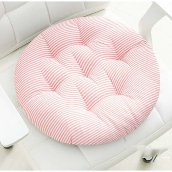 Polstrede runde stolehynder til havestol, spisestue, kontorstol 40cm Pink