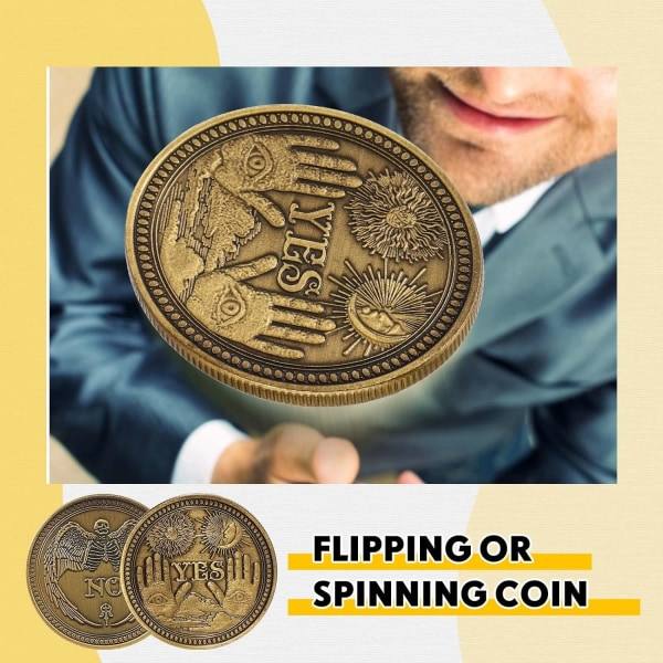 10-pak Ja Nej Utfordring Mynt Beslutningsmynt Mynt Godhet Mynt Samlerobjekt Medaljong Souvenir Spådom Flip Mynt Lykke Metall Mynter