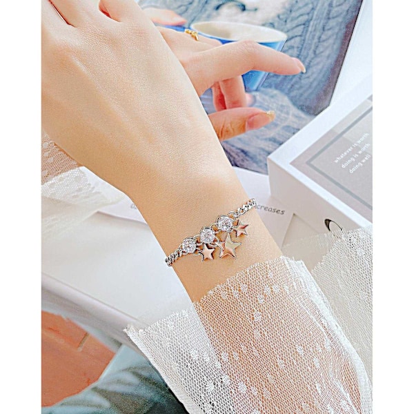 Armband för män - Cuban Link Star Charm Titanium stålarmband för män - WELLNGS