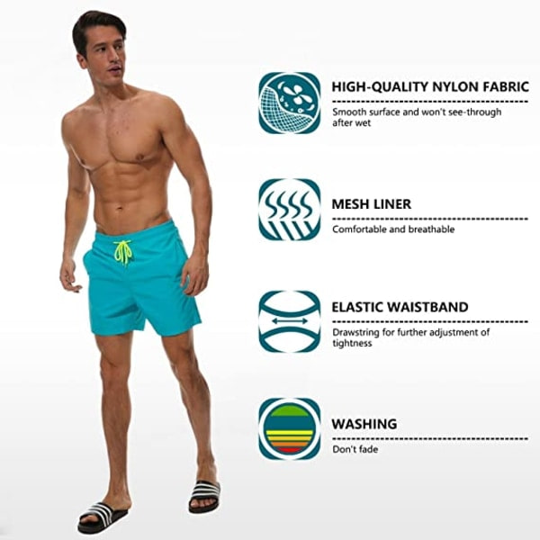 Hurtigtørrende badeshorts til mænd med lommer (sort) zdq