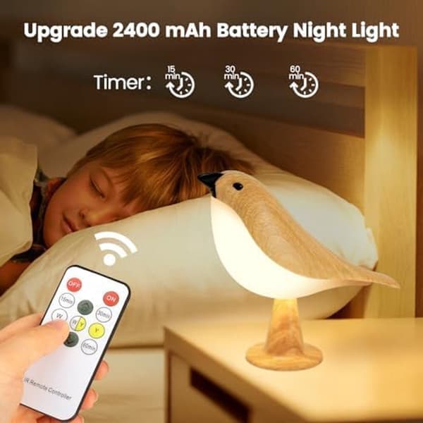 Bedside Lamp - Wireless Touch Screen Table Lamp with Timer - Dimmable 3 Colors 3000K - 6000K