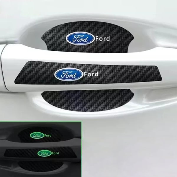 8 st selvlysande bildörrhandtag skåldekaler Høy stretchig skåldekal passende for Mitsubishi 1 Ford ingen