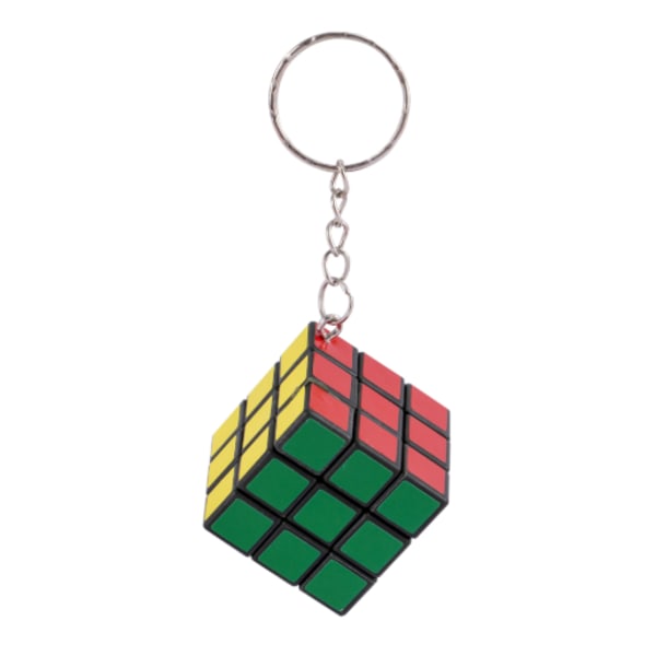 3 cm liten Rubiks kube 3 nivåer med nøkkelring Rubiks kube anheng pedagogisk leketøy barns intelligens Rubiks kube (med nøkkelring) With keychain