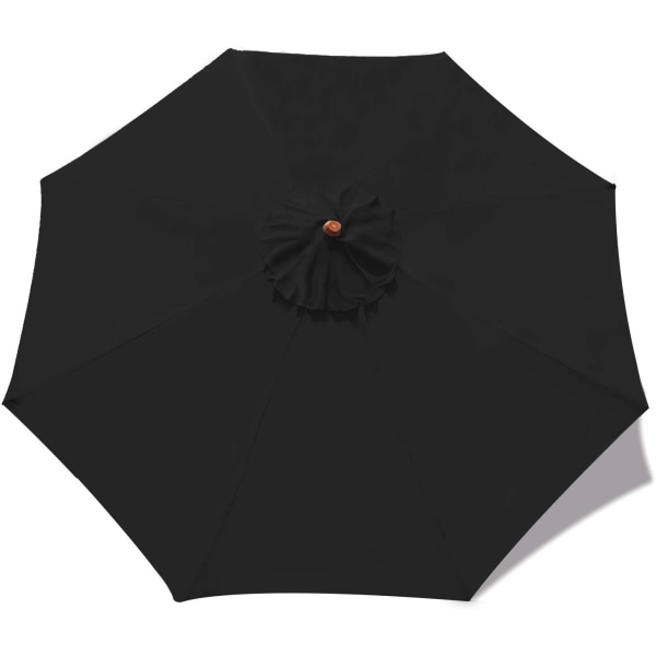 Deksel til parasoll, 8 revben, 3 M, Vattentät, Anti-uv, Ersättningstyg, Beige black