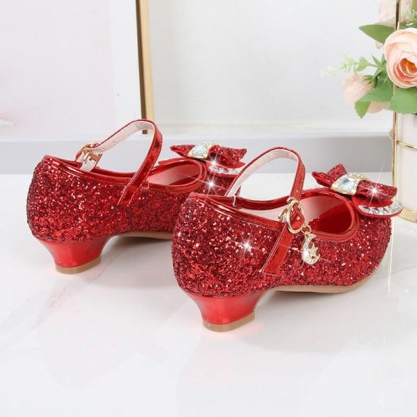 Elsa prinsesse sko barn jente med paljetter rosa 20.5cm / størrelse33 20.5cm / size33
