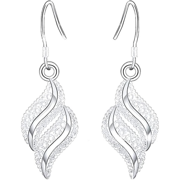 CDQ Hänge örhängen vacker design kvinnor örhängen örhängen i form av korrugerade löv