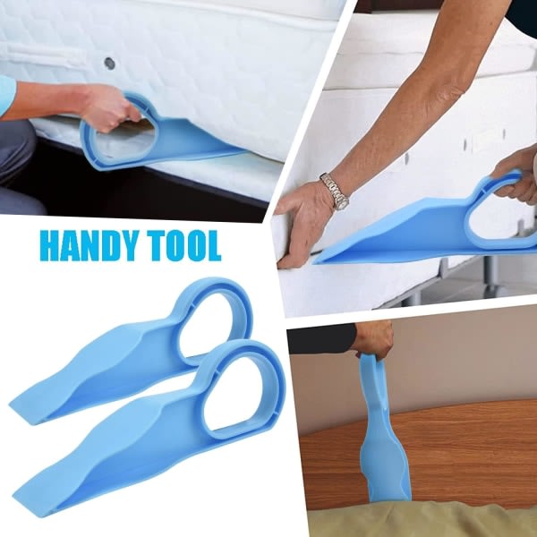 CDQ Laying Sheet Lifter Home Ansträngningsbesparande verktøy (blå, liten) 2 st