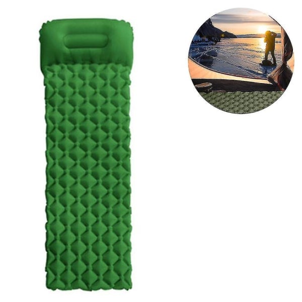 New product campaign! High quality ultralight sleeping pad, inflatable camping mattress green