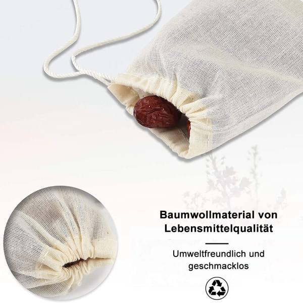 60 stycken små bomullsbyxor med dragsko 8X10 cm små bomullsbyxor med dragsko, tyg Liten dragväska för bröllop/fest