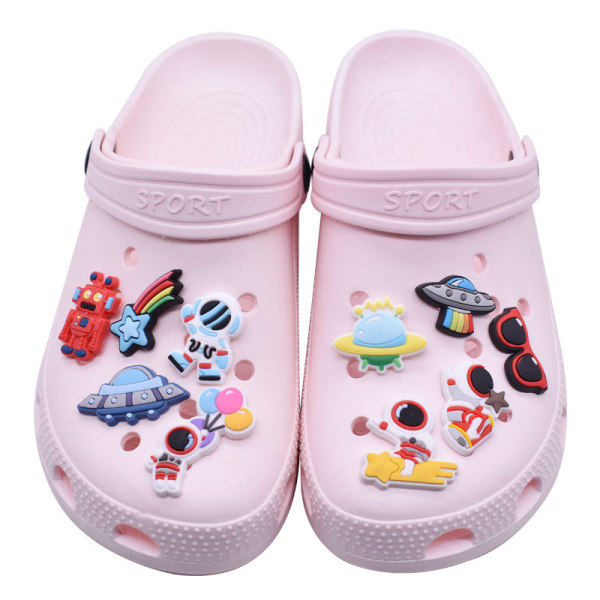 50 stk tilfeldige PVC-skotilbehør for Crocs