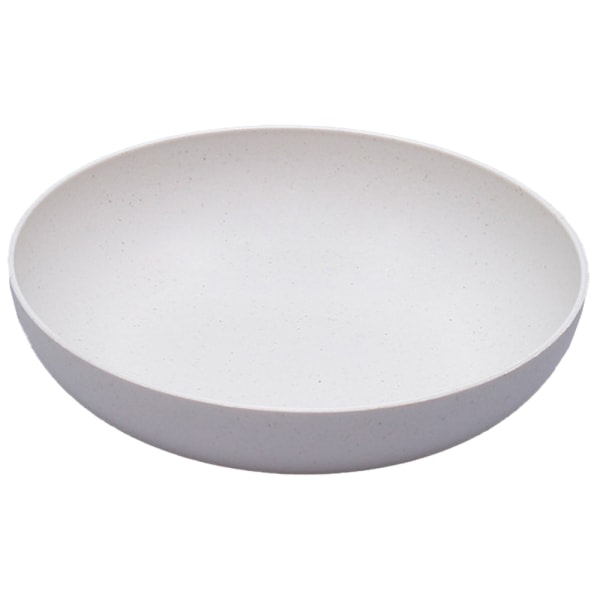 Djupa middagstallrikar i vetehalm - Obrytbar robust plast beige