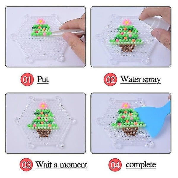 Kids Aquabeads Vatten Sticky Beads 24 färger DIY Set - Perfekt