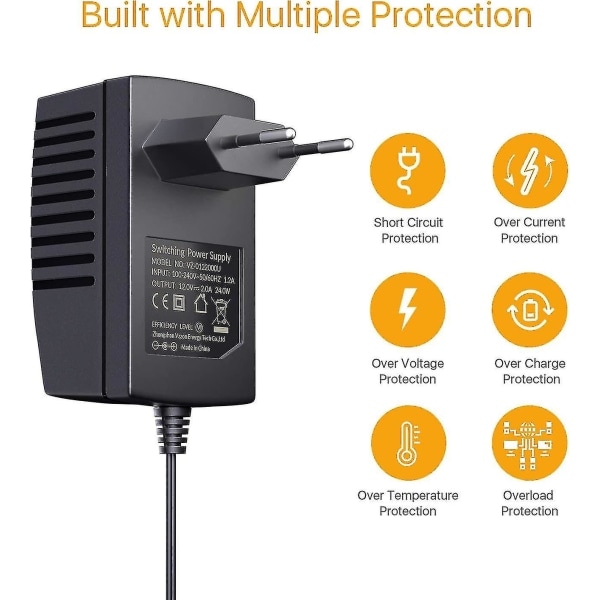Dc 12v Power transformatorströmadapter med europeisk kontakt zdq