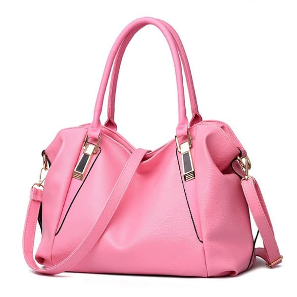 Konstläder Tote Axelväska ROSA Pink