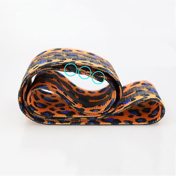 Træningsmodstand Bælte Styrketræning Stretchbælte Elastisk bånd Træningsrem til hjemmegymnastik (1 stk, leopard orange) zdq