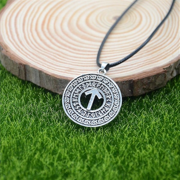 Runisk Tiwaz-rune for seier Viking-smykker norrøn gud beskyttelse runer talisman amulett halskjede menn kvinner hedenske tilbehør