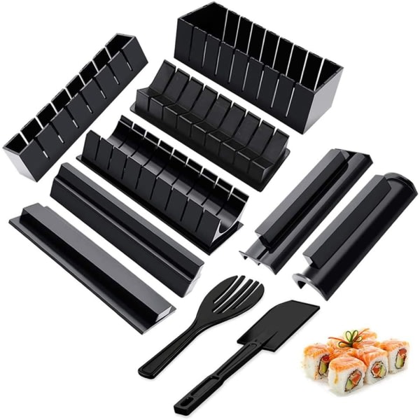 CDQ Sushi Set Maker, 10 delar Sushi Set Nybörjare Sushi Maker Kit, DIY Sushi Set