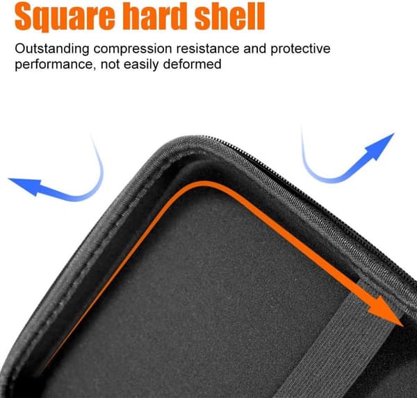 Bordtennisbat-etui, EVA Hard Shell Taske til 2 bat og 6 bolde, med bærestrop, til træning og rejser, sølv