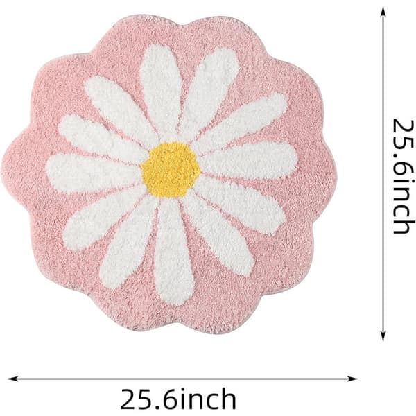 Sød badeværelsesmåtte, blomstret måtte, vandabsorberende skridsikker måtte Grey