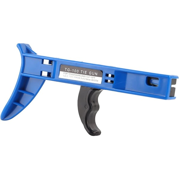 Kabelpistol, fästande kabelverktyg, slät dragkedja med plasthandtag (2st, blå) zdq
