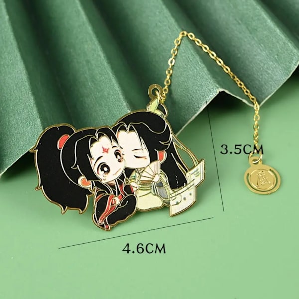 Luova anime-kirjanmerkki Mo Dao Zu Shi Stormästare i demonisk odling Wei Wuxian Lan Wangji Metal Hollowing Bookmark 3