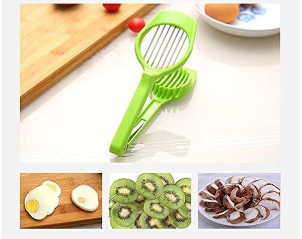 S.old - Soppkutter - Eggkutter - Fruktkutter - Blader i rustfritt stål - Plast - Svart - 7,5 cm x 19 cm