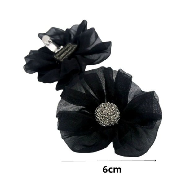 2 stk Skodekorasjoner Clip Shiny Clips HVIT BLOMMA BLOMMA hvit blomst-blomst