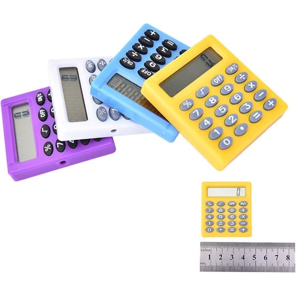 Fickräknare, 5 st 8-siffrig elektronisk miniräknare för matematikundervisning, grundläggande kontor