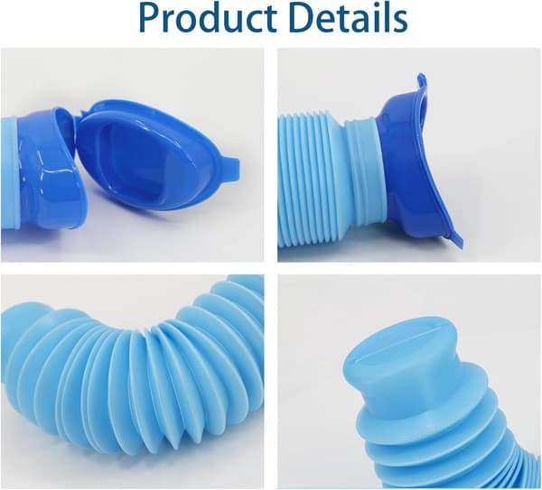 Bærbart Urinal, Sammenfoldeligt Og Udvidbart, Lækagesikkert Genanvendeligt Plastik, 750 ml, Til Mænd, Kvinder Og Børn, Bilrejser, Camping