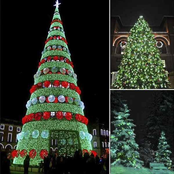 10M 100 LED Feelysslyng Grøn 8 Lystilstande Fest Have Indendørs Udendørs Dekoration Julelys 10 m