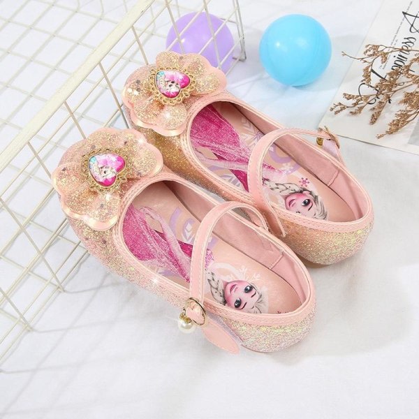 prinsesskor elsa skor barn festskor rosa 20cm / storlek32 20cm / size32
