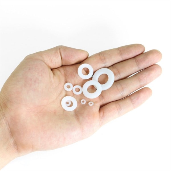 600 stk Nylon Flatbrikke Sortiment Sett Plastbrikker