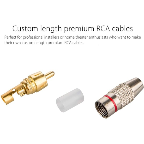 12 stk RCA-hannkontakter, RCA-lyd- og videokontakter, RCA-terminal lydkontakt, RCA-loddefrie kontakter, RCA-kontaktkontakter