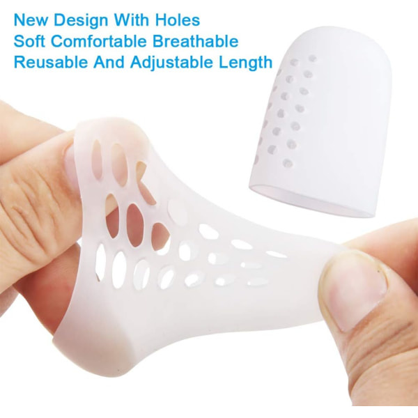 Stortåbeskyttelse, 10 stk tåbeskyttelse, gel tåbeskyttelse for stortåmjuka og lindrer fotsmerter og mot blemmer og liktorner - Unisex. CDQ