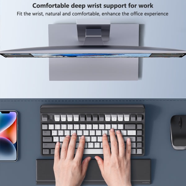 Hagibis tangentbord handledsstöd dyna ergonomisk mjuk memory foam stöd svart OneSize