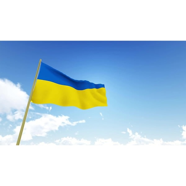 CDQ Ukrainas flagga 5 X 3 Ft Large - ukrainsk väri B