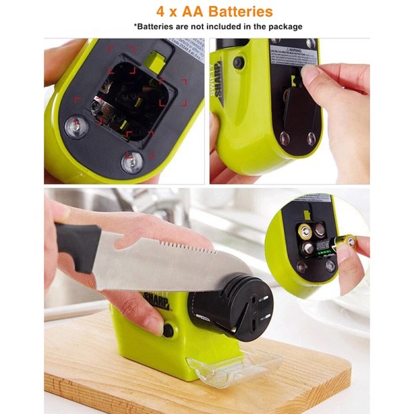 5 sekunders hurtig slipestenssliper for saks Green One Size
