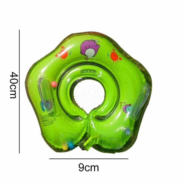 CDQ Baby Neck Float Ring for badkar simning, Sim Float for Green