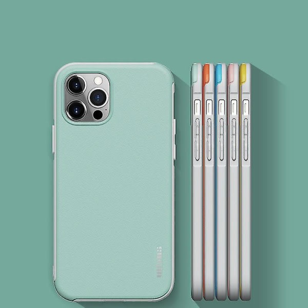 For Iphone 12 Pro Max Guardian Macaron Silikon Hudvennligt Anti-drop telefondeksel (oransje)( Färg Grön) null ingen