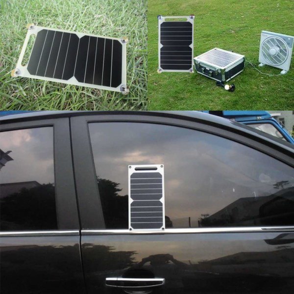 Solcellepanel-oplader, bærbar tynd solcelle til mobilcamping