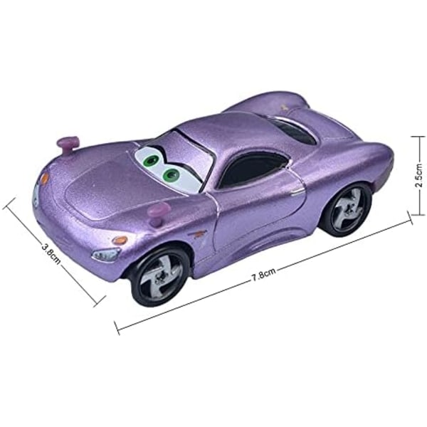 Disney Pixar Bilar 3 Chick Hicks Polis McQueen Mater Fabulous Hudson Diecast Metall Legering Modellbil Leksaker för Pojkar (Färg: Chick Hicks) Holly Shiftwell