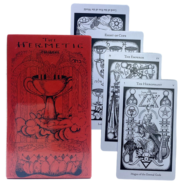 The Hermetic Tarot Prophecy Divination Deck Family Party Board Flerfarget én størrelse